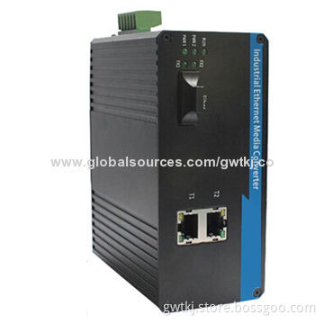10/100/1000M industrial Ethernet media converter,40-85deg;C work temperature,dual redundant power